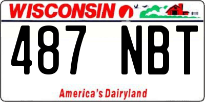 WI license plate 487NBT