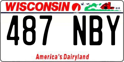 WI license plate 487NBY