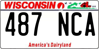 WI license plate 487NCA