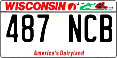 WI license plate 487NCB