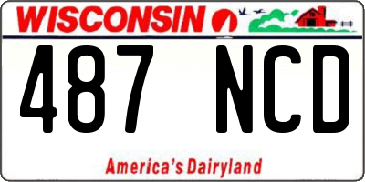 WI license plate 487NCD