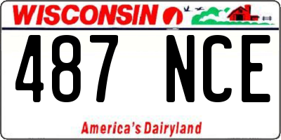 WI license plate 487NCE