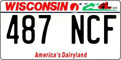 WI license plate 487NCF