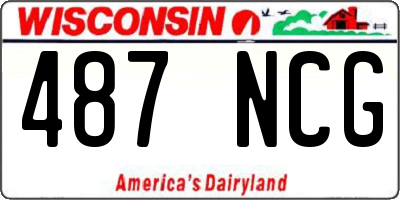 WI license plate 487NCG