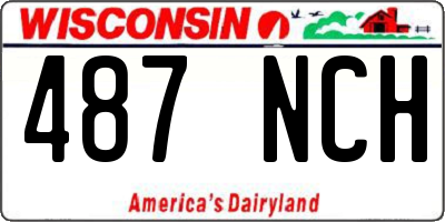 WI license plate 487NCH