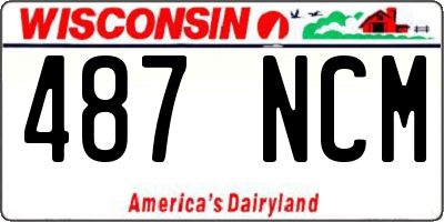 WI license plate 487NCM