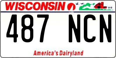 WI license plate 487NCN