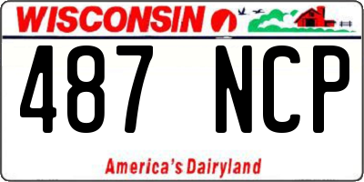 WI license plate 487NCP