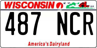 WI license plate 487NCR