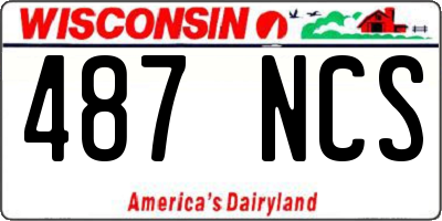WI license plate 487NCS