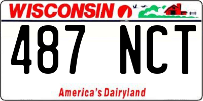 WI license plate 487NCT