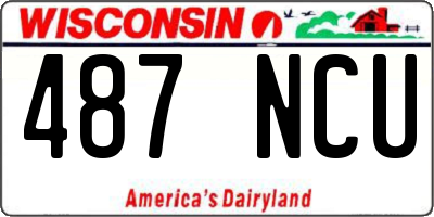 WI license plate 487NCU