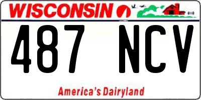 WI license plate 487NCV