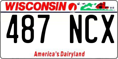WI license plate 487NCX