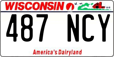 WI license plate 487NCY