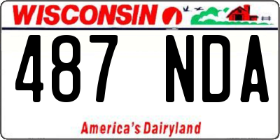 WI license plate 487NDA