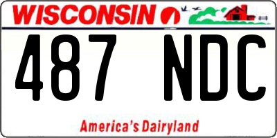 WI license plate 487NDC