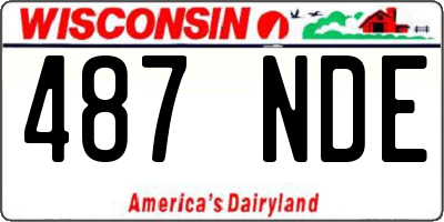 WI license plate 487NDE