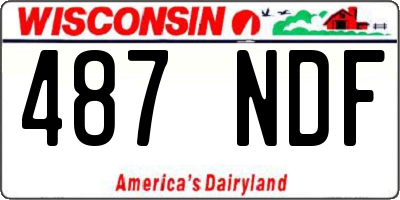 WI license plate 487NDF