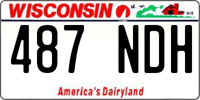 WI license plate 487NDH