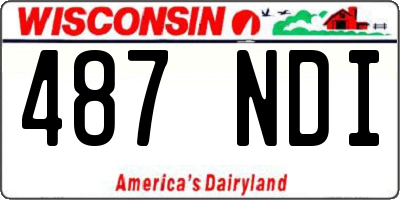 WI license plate 487NDI