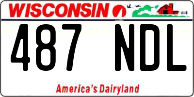 WI license plate 487NDL