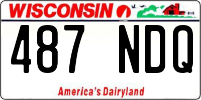 WI license plate 487NDQ