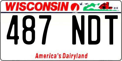 WI license plate 487NDT