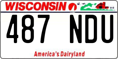 WI license plate 487NDU