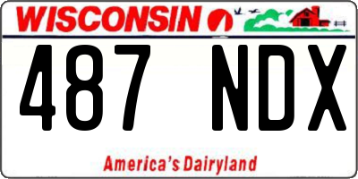 WI license plate 487NDX