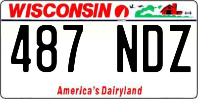 WI license plate 487NDZ