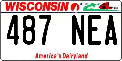 WI license plate 487NEA
