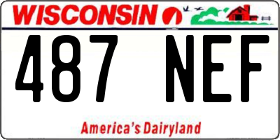 WI license plate 487NEF