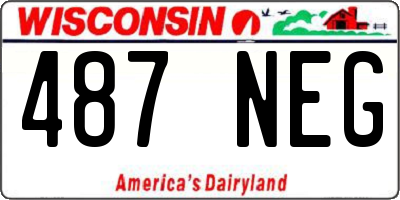 WI license plate 487NEG
