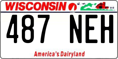 WI license plate 487NEH