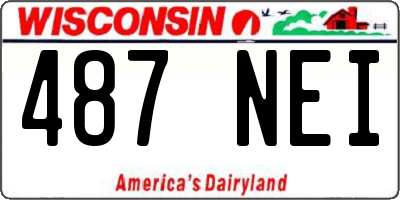 WI license plate 487NEI