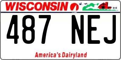 WI license plate 487NEJ