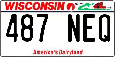 WI license plate 487NEQ
