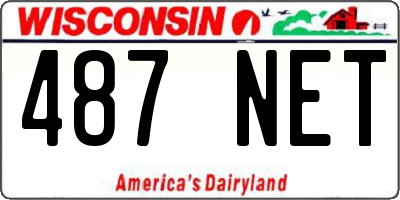 WI license plate 487NET
