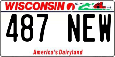 WI license plate 487NEW