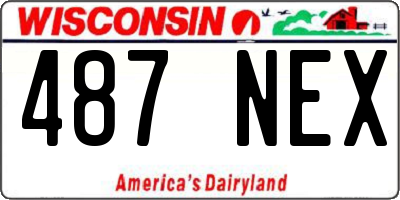 WI license plate 487NEX