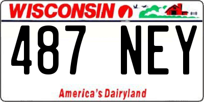 WI license plate 487NEY
