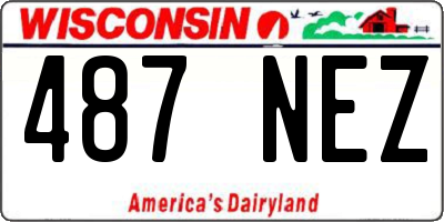 WI license plate 487NEZ