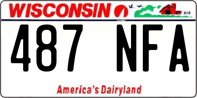 WI license plate 487NFA