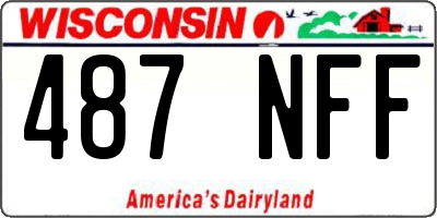 WI license plate 487NFF