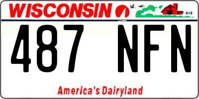 WI license plate 487NFN