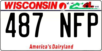 WI license plate 487NFP