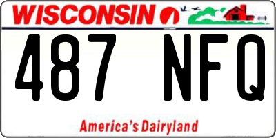 WI license plate 487NFQ