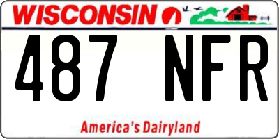 WI license plate 487NFR