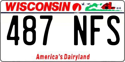 WI license plate 487NFS